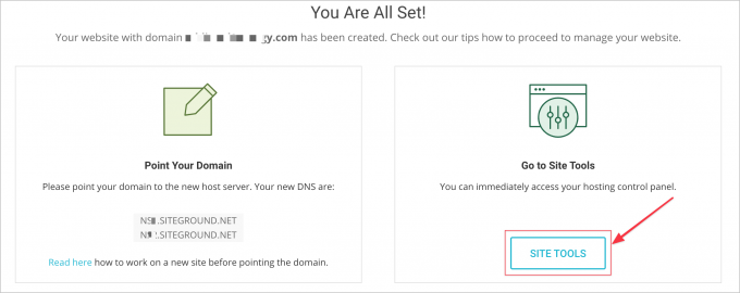how to connect a godaddy domain to Siteground